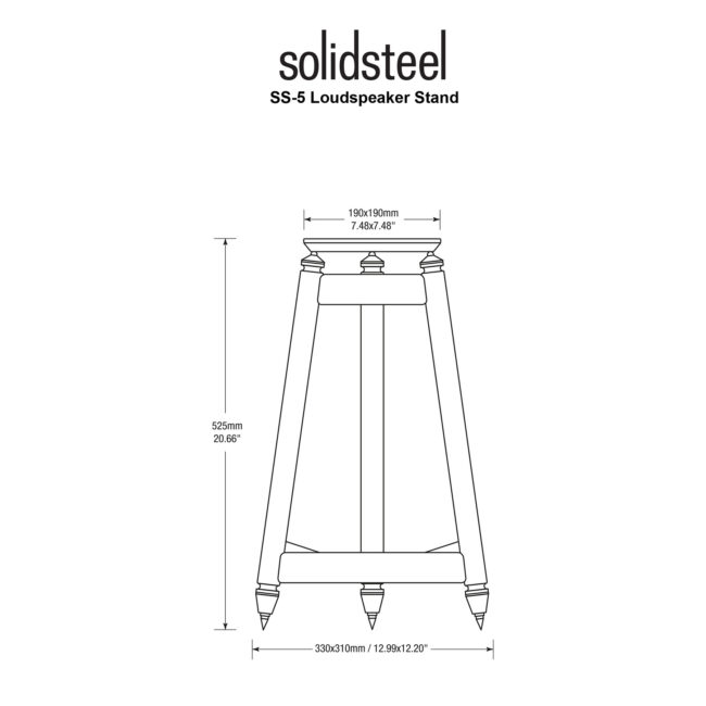 Solidsteel SS-5 Speaker Stands 525mm (pair)