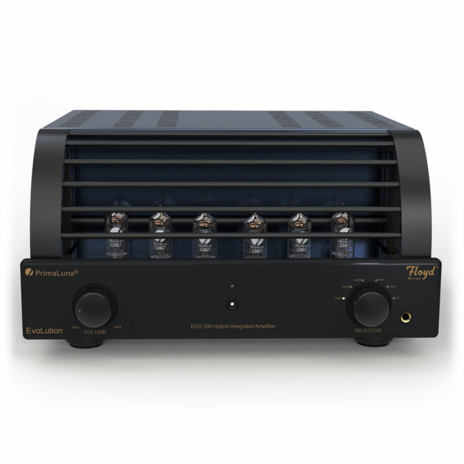 PrimaLuna EVO 300 Hybrid Integrated Amplifier Black Front with Housing