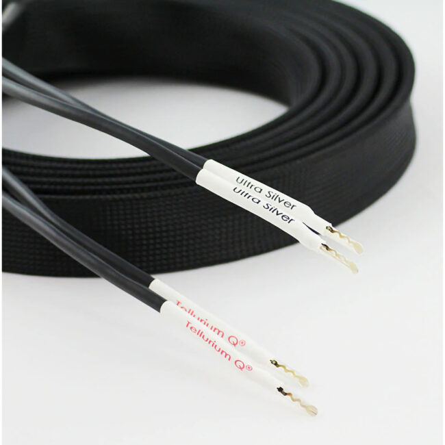 Tellurium Q Ultra Silver Speaker Cable 2.5m Banana or Spade Cable Close view