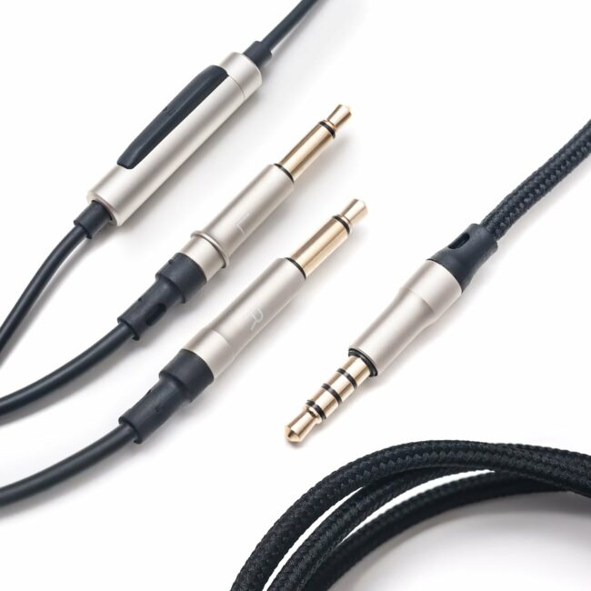 Meze Audio 99 SERIES 3.5mm Gold-plated Cable with Mic & Remote Black / Silver