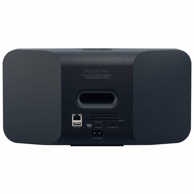 Bluesound PULSE MINI 2i Compact Wireless Multi-Room Music Streaming Speaker Black Rear