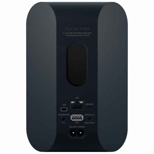 Bluesound PULSE FLEX 2i Portable Wireless Multi-Room Music Streaming Speaker Black Rear