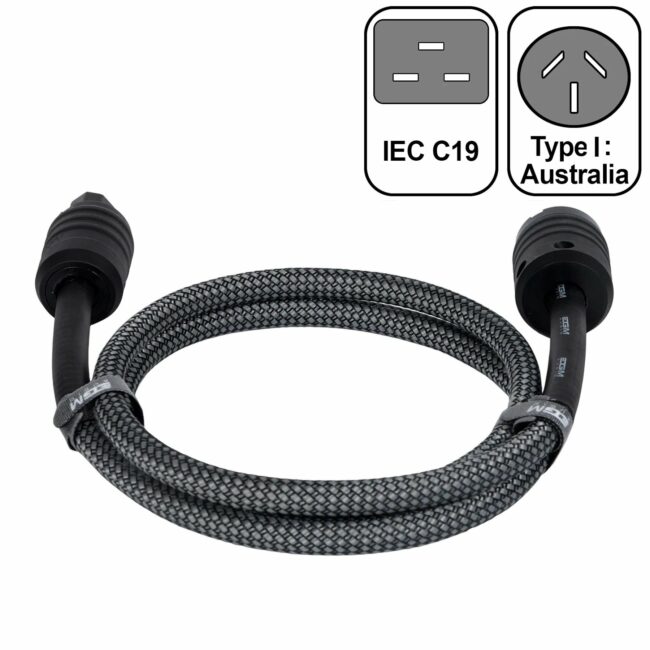 EGM Audio - Audio Power Cable - Black Pearl AUS TO IEC C19