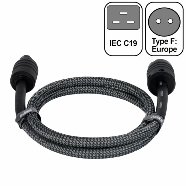 EGM Audio - Audio Power Cable - Black Pearl EU TO IEC C19