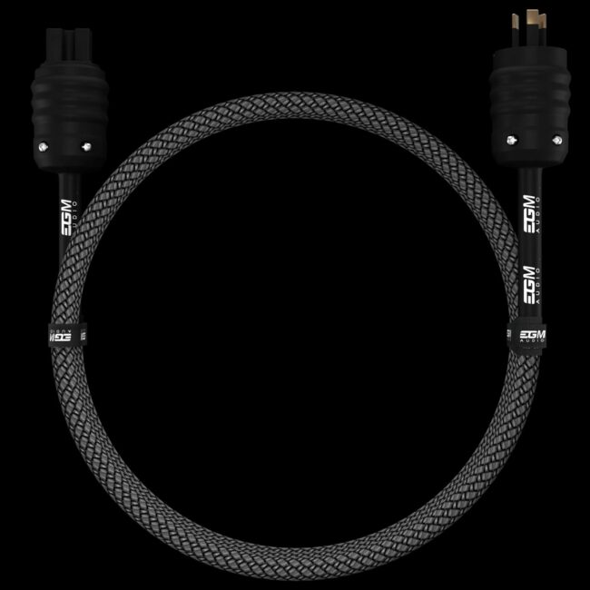 EGM Audio - Audio Power Cable - Black Pearl Black background