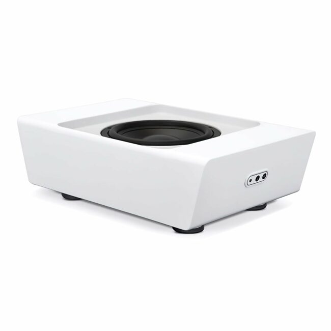 Bluesound PULSE SUB+ Wireless Powered Subwoofer White Top Down