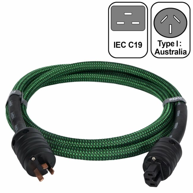 EGM Audio - Audio Power Cable - Emerald AUS TO IEC C19