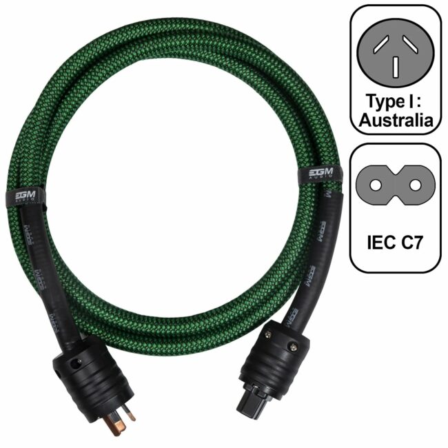 EGM Audio - Audio Power Cable - Emerald AUS TO IEC C7