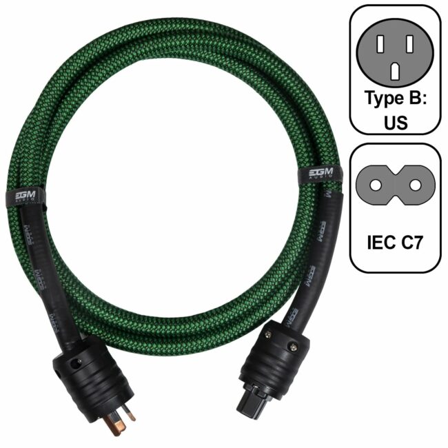 EGM Audio - Audio Power Cable - Emerald US TO IEC C7