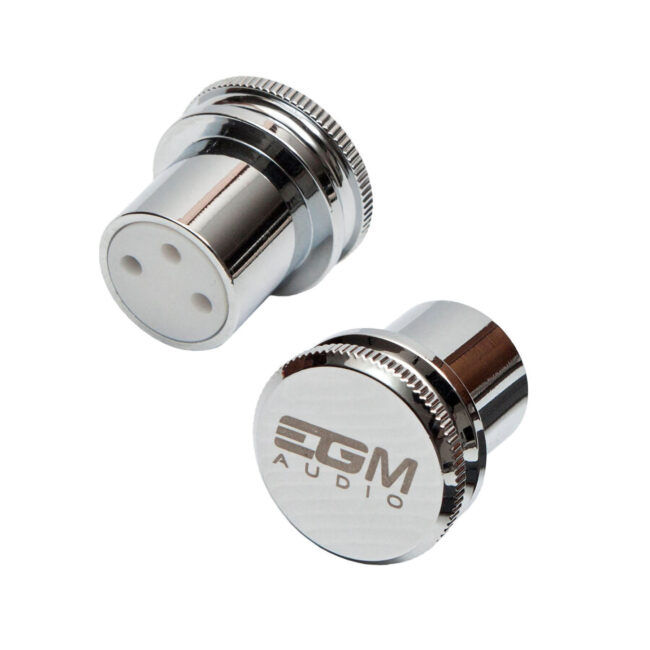EGM Audio Rhodium Plated XLR Noise Stopper – Female Front and Back