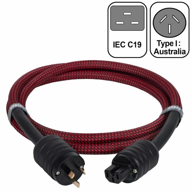 EGM Audio - Audio Power Cable - Ruby AUS TO IEC C15