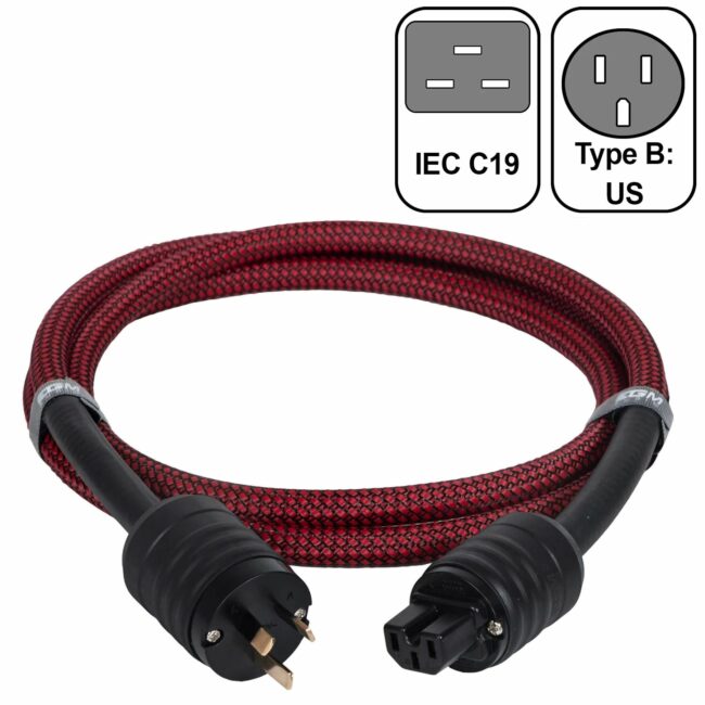 EGM Audio - Audio Power Cable - Ruby US TO IEC C19