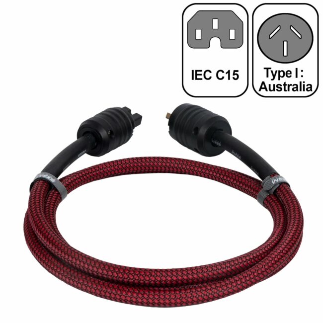 EGM Audio - Audio Power Cable - Ruby AUS TO IEC C15