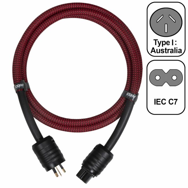EGM Audio - Audio Power Cable - Ruby AUS TO IEC C7