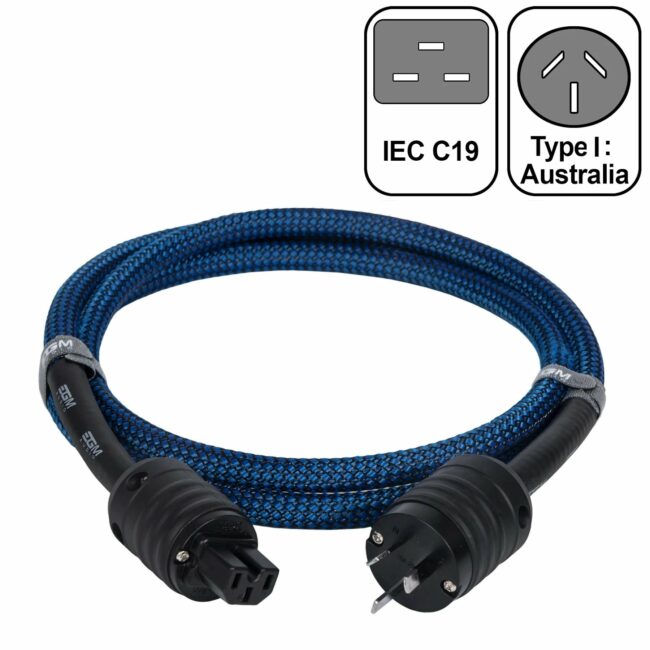 EGM Audio - Audio Power Cable - Sapphire AUS TO IEC C19