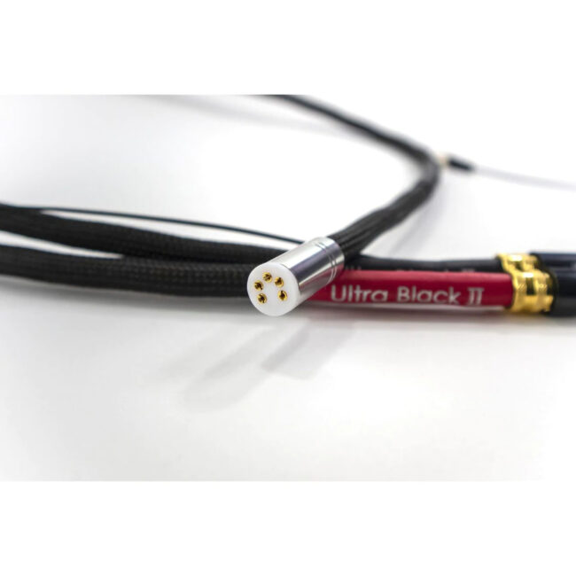 Tellurium Q Ultra Black II Tone Arm DIN-RCA Cable Phono Closeup