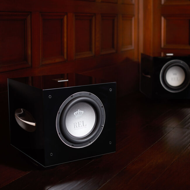 REL Acoustics S/510 10 inch Front-firing Active Driver, Down-firing Passive Home Subwoofer